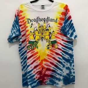 Vintage Colorful Tie-Dye Deadheadland T-Shirt Size L